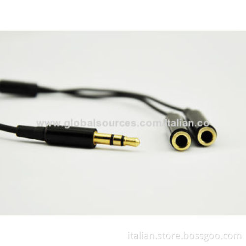 Latest Y adapter 3.5mm stereo jack audio aux cable